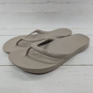 Archies Arch Support Flip Flops Womens 12 Mens 11 Taupe Tan Orthotic Sandal